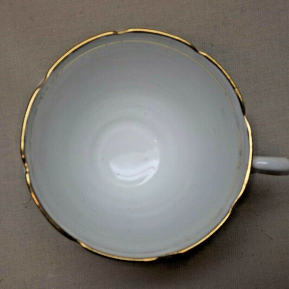 Salisbury Fine Bone China England Floral Footed Tea Cup and Saucer Pat. #1956A - Picture 8 of 14